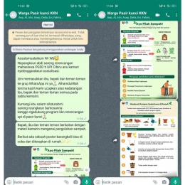 Penyebaran Poster Melalui Grup WhatsApp Warga