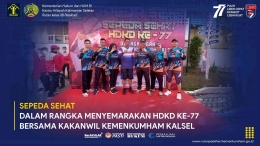 Sepeda Sehat Dalam Rangka Menyemarakkan HDKD ke-77 Tahun 2022 Bersama Kakanwil kemenkumham Kalsel