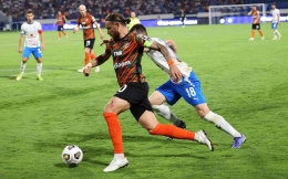 Kapten tim FC Ural Eric Bicfalvi dalam laga Fakel melawan FC Ural ( Match TV )