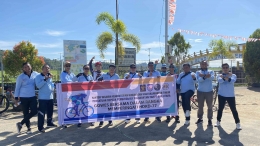 Foto bersama di Bendungan Benanga Lempake. dok. Humas Lapas Narkotika Samarinda 