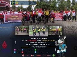 Lapole ikuti Fun Bike dan Virtual Run, HDKD Ke-77