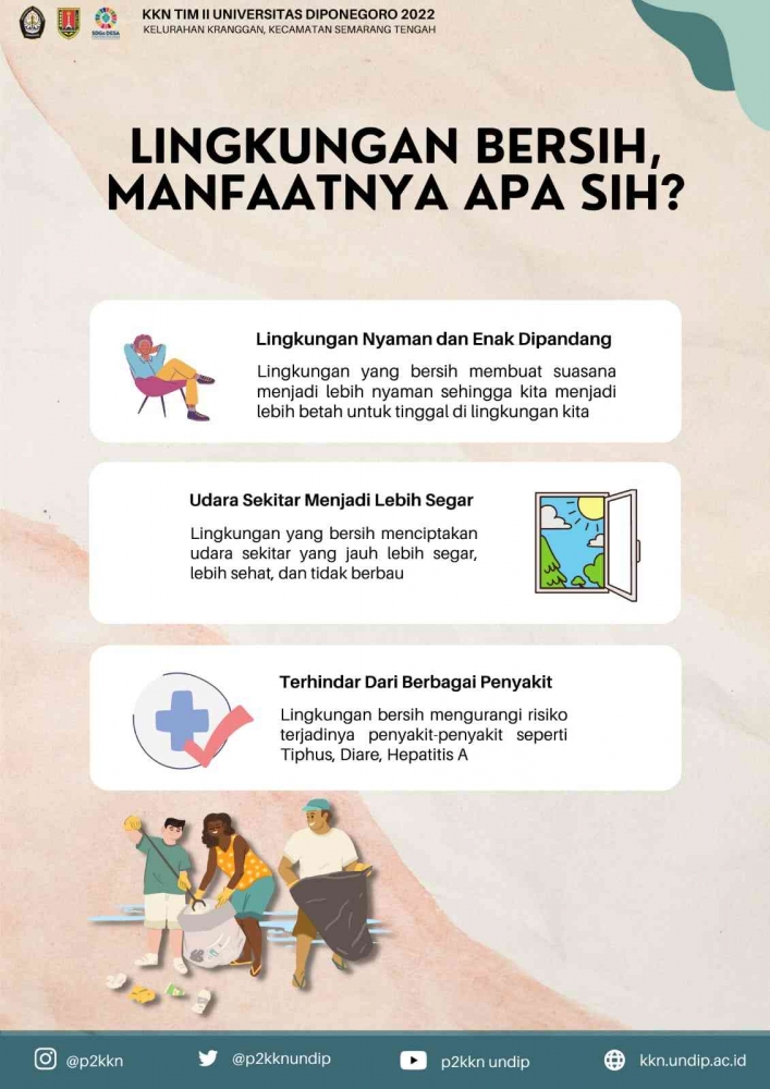 Poster Edukatif Manfaat Lingkungan yang Bersih