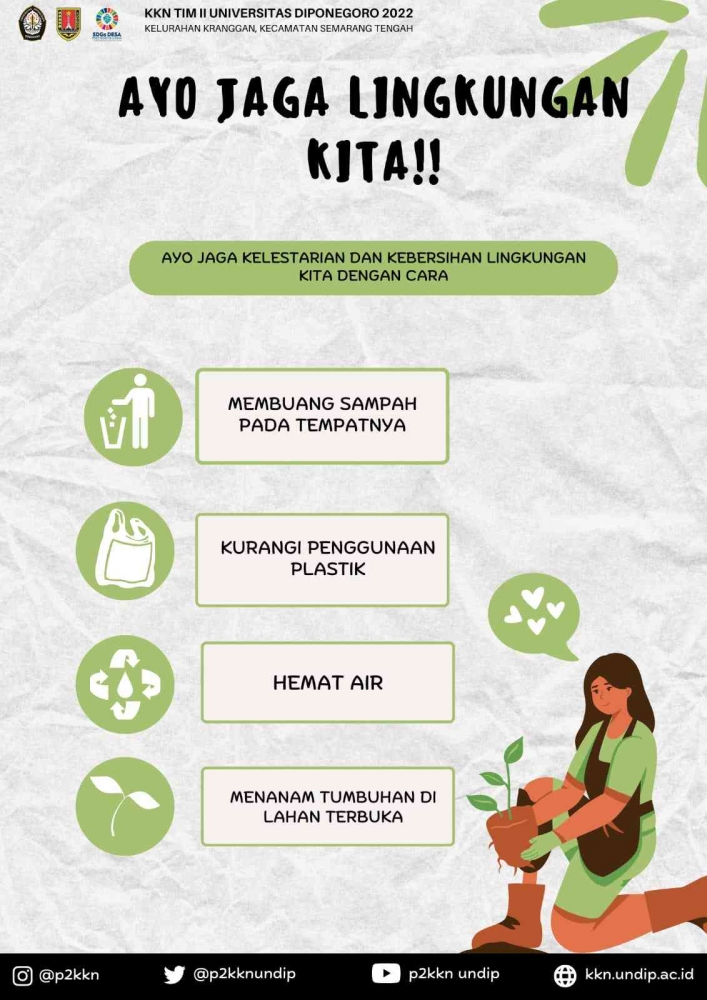 Poster Edukatif Upaya Untuk menjaga Lingkungan