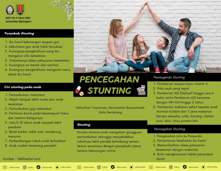 Brosur pengetahuan stunting/Dokumentasi pribadi