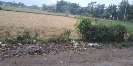 Tumpukan sampah yang ada di badan jalan Desa Balung Kidul. Dokpri
