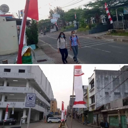 Jelang Proklamasi Ke-77 di Kota Depok (atas) dan di Kota Sukabumi (bawah). Foto : Parlin Pakpahan.