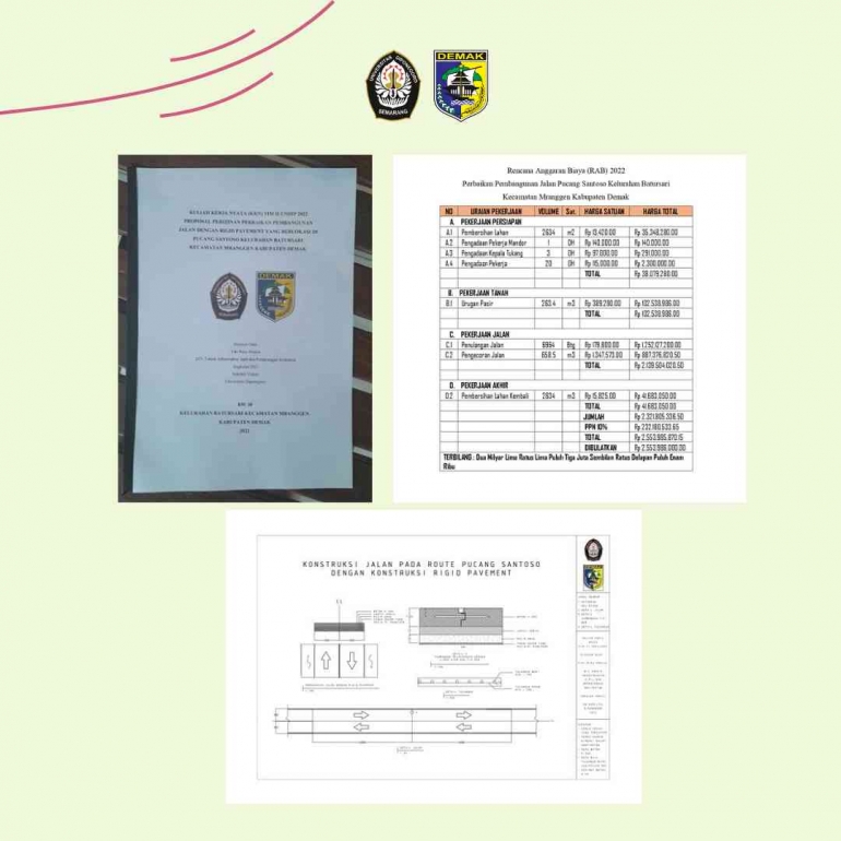 hasil akhir : proposal, RAB, dan desain gambar kerja