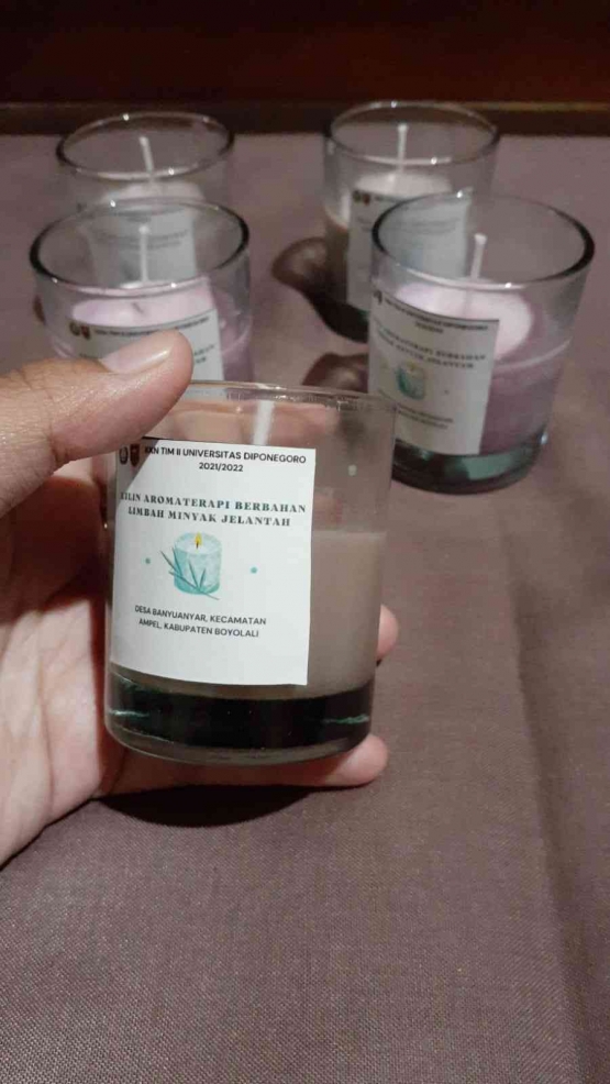 Dokumentasi Produk Lilin Aromaterapi dari Limbah Minyak Jelantah. Dokpri