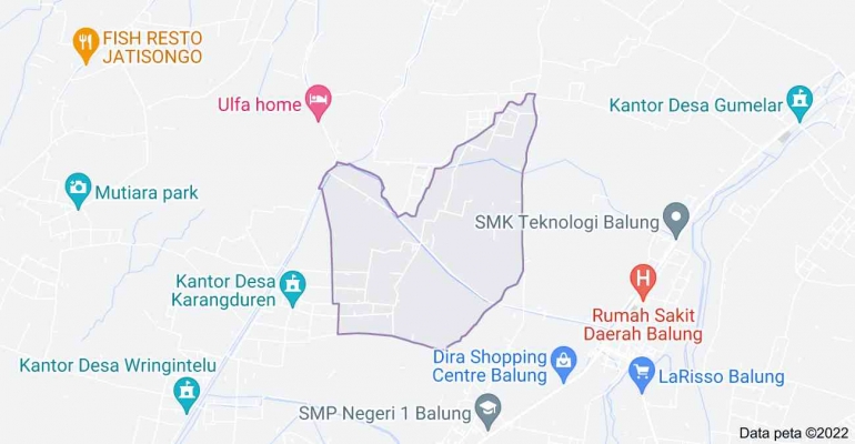 Gambar Peta Desa Karangsemanding (Dokpri)