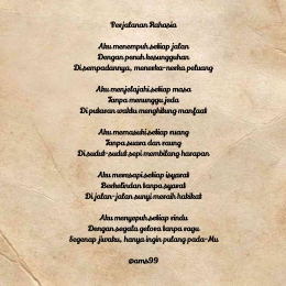 Puisi Perjalanan Rahasia/Dokpri @ams99 By. TextArt