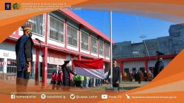 Suasana Upacara Bendera di Lapas Lahat Peringati HUT RI ke - 77  (dokpri)