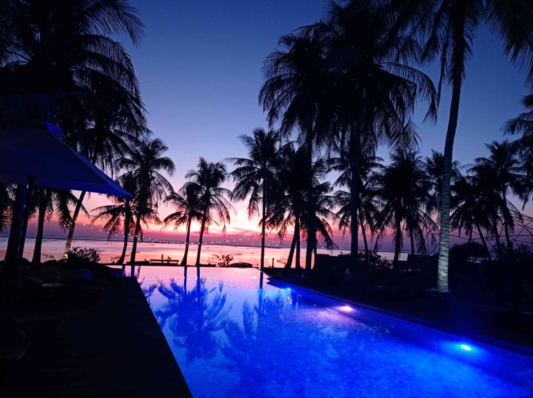 Indahnya panorama setelah matahari terbenam di Seed Resort (dokpri) 