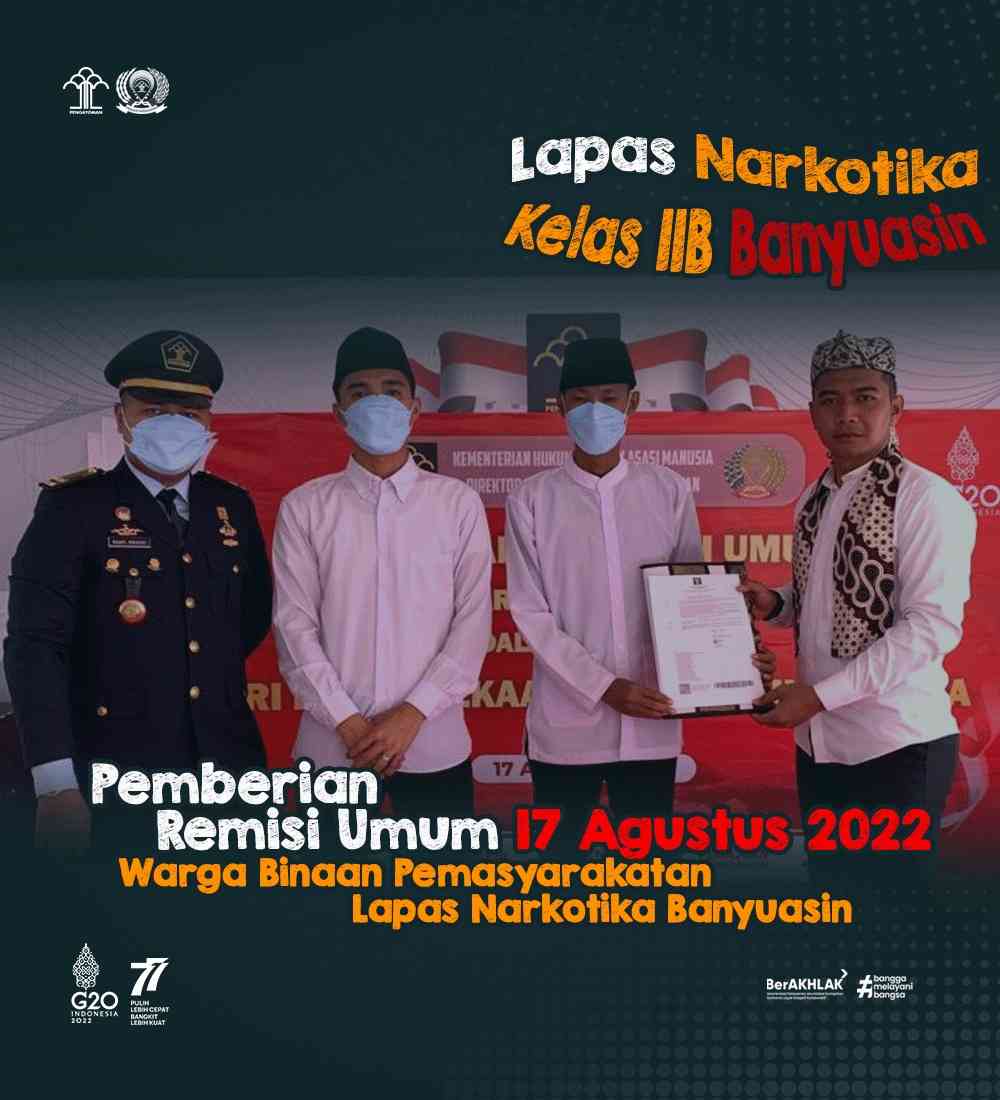 Lapas Narkotika Kelas IIB Banyuasin Beri Remisi Umum Kepada Narapidana ...