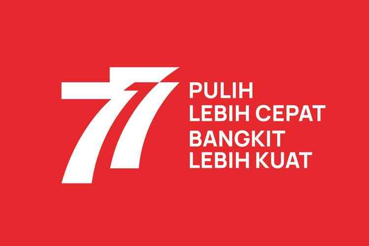Logo HUT RI ke-77 (Gambar: Kemensetneg via kompas.com)