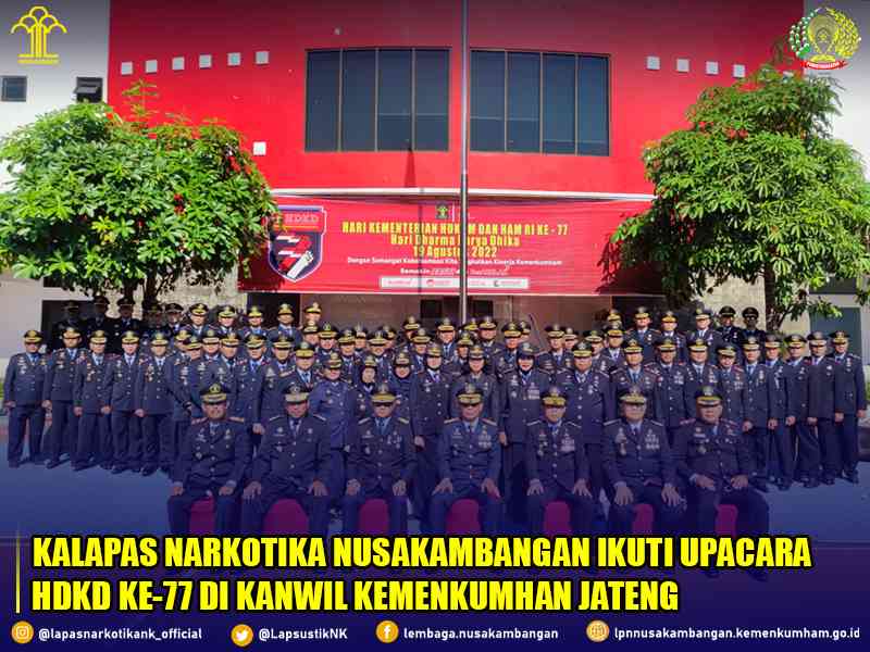 Kalapas Narkotika Ikuti Upacara HDKD Ke-77 Di Kanwil Kemenkumham Jawa ...