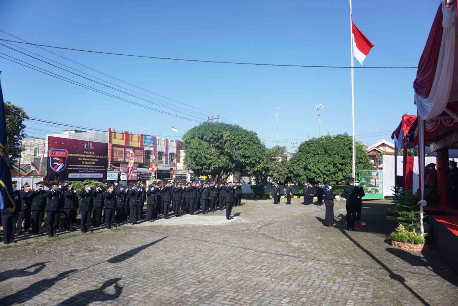 Kakanwil Kemenkumham Sumsel Pimpin Upacara HUT Kemenkumham Di Palembang ...