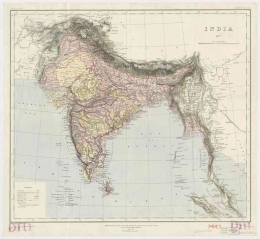 Peta India. Sumber: Harvard Map Collection.