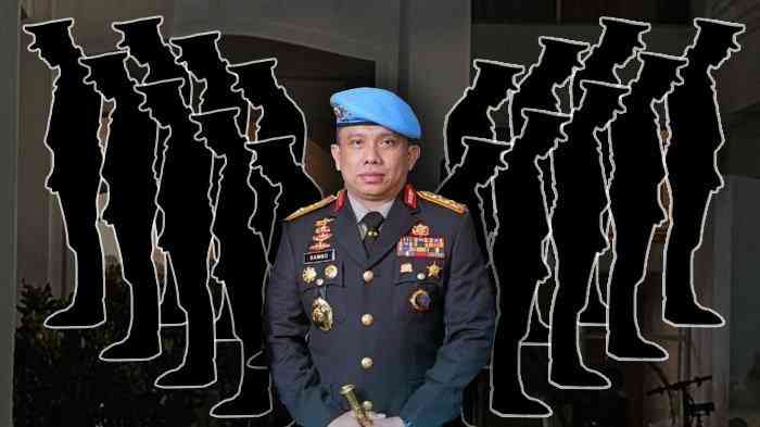 Tersangks Irjen Ferdy Sambo menyeret puluhan Polisi. Sumber: Tribun Manado
