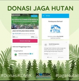 Selain film, KOMiK juga peduli lingkungan dengan donasi untuk hutan dari karya tulisan para KOMiKer (Ilustrasi: IG @komik_kompasiana)