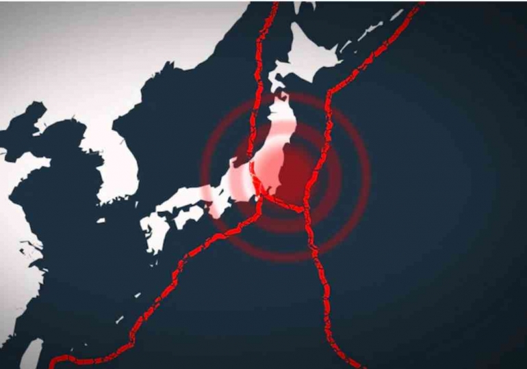 Tokyo berada di dataran tempat pertemuan 2 lempeng, sedangkan  wilayah Jepang merupakan pertemuan 4 lempeng. Sumber : ABC 