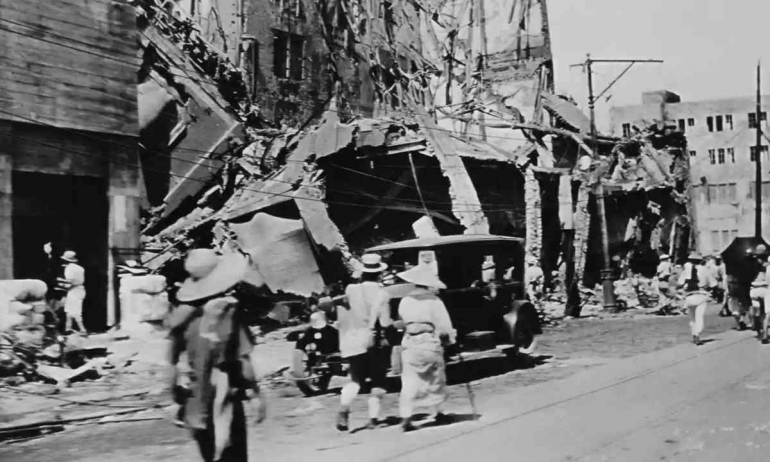 Gempa yang melanda Tokyo tahun 1923 menghancurkan Tokyo.  Photo: Evans/Getty Images 