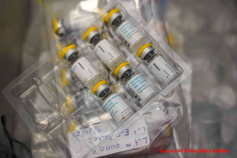 Image: Pemerintah RI telah menyiapkan 10.000 vaksin untuk pencegahan penyebaran virus monkeypox (Photo from AP/Merry Altaffer)