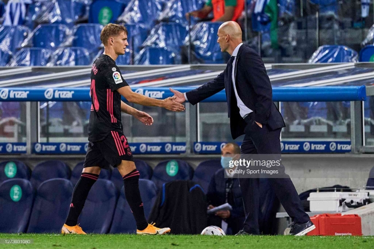 Zinedine Zidane dan Odegaard (Diego Souto/Quality Sport Images/Getty Images)