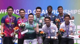 Potret para atlet yang berhasil meraih medali pada gelaran BWF World Championship 2022 kali ini (sumber: twitter @BadmintonTalk)