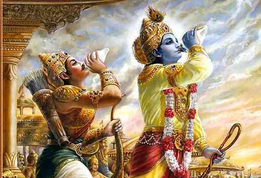 Arjuna dan Krsna (Sumber: sriramgurujala.com)