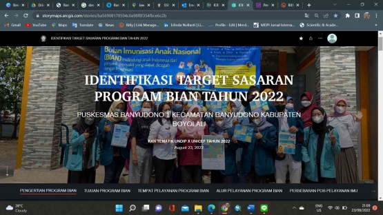 StoryMap Identifikasi Target Sasaran Program BIAN Tahun 2022 Puskesmas Banyudono I. Dokpri