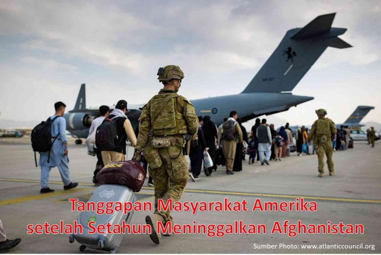 Image:  Suasanan di bandara Kabul Afghanistan setahun yang lalu (Sumber Photo: www.atlanticcouncil.org)