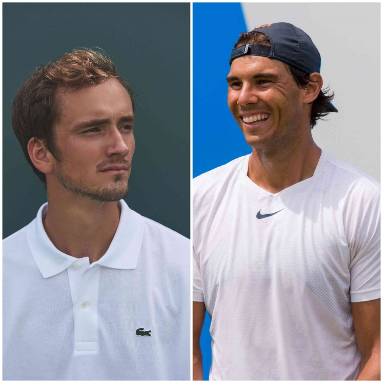Dua unggulan teratas US Open 2022, D. Medvedev dan R. Nadal. Sumber foto : en.m.wikipedia.org