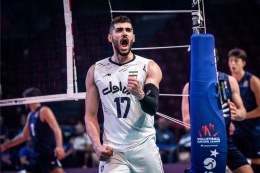Amin Esmaeilnezhad, opposite timnas Iran| Dok Daftar Pemain VNL 2022 via en.volleyballworld.com