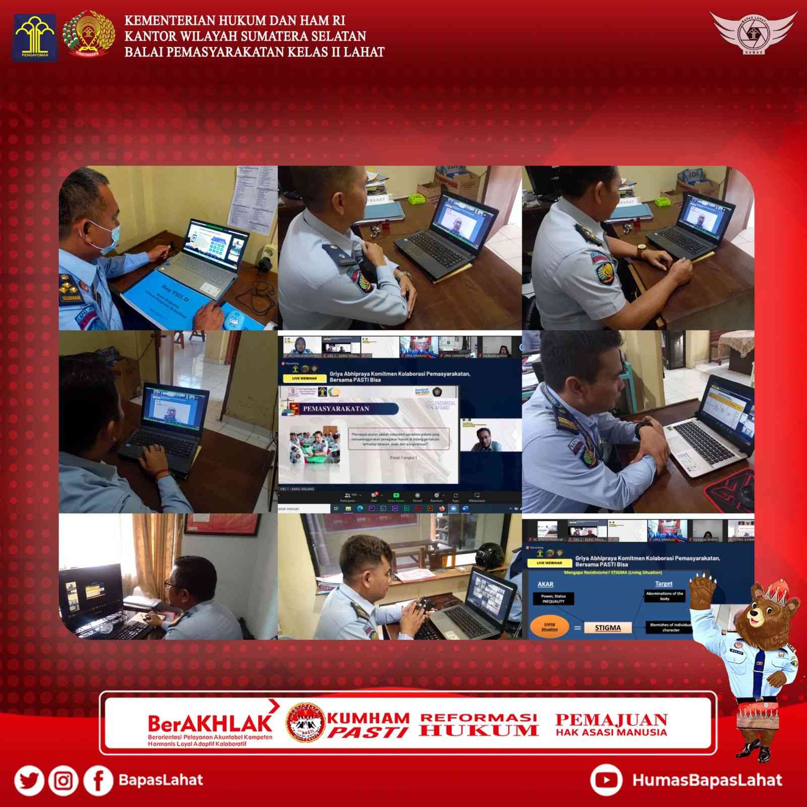 Bapas Lahat Kemenkumham Sumsel Ikuti Webinar Griya Abhipraya ...