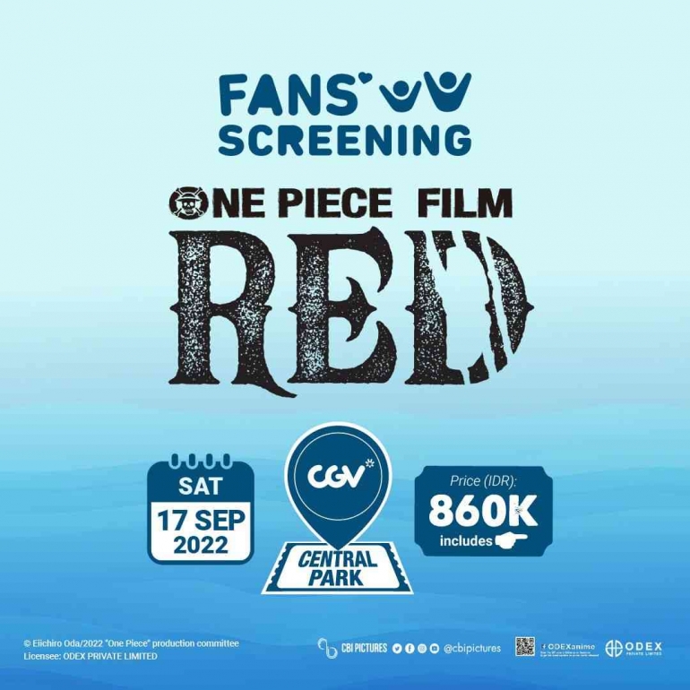 Promosi One Piece Film RED CGV Sumber: CGV (https://www.instagram.com/cgv.id)