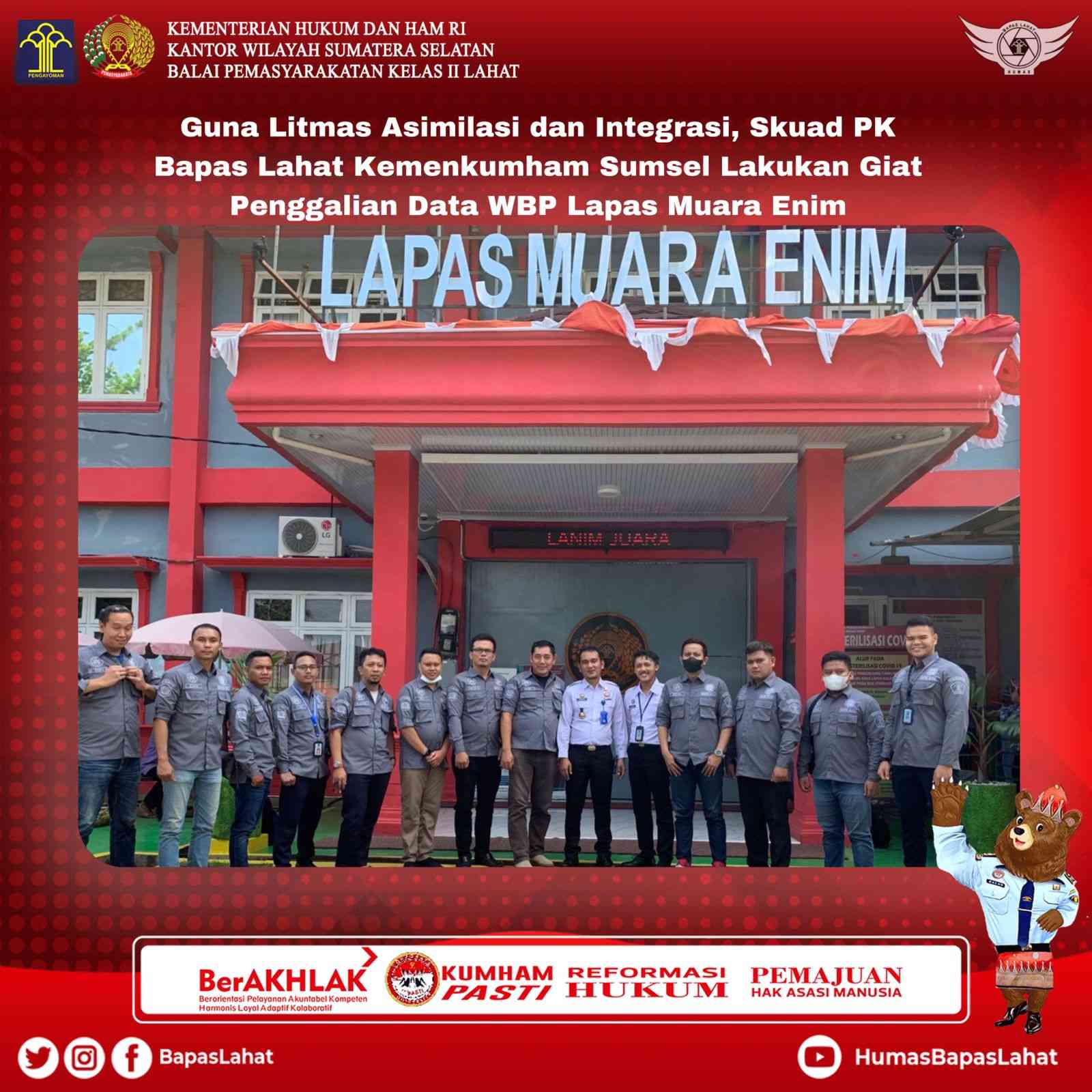 Skuad PK Bapas Lahat Lakukan Giat Penggalian Data WBP Lapas Muara Enim ...