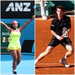 Kolase foto Serena Williams dan Andy Murray. Sumber: thehindubusinessline.com dan thecincinnatiherald.com. 