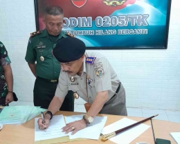 Kodim 0205/TK terima Sertifikat Tanah TNI AD dari BPN Kab. Karo (Dokpri)