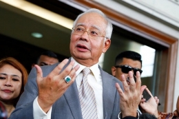 Mantan perdana menteri Malaysia Najib Razak.| Dok AFP via ANDALOU AGENCY/ADLI GHAZALI