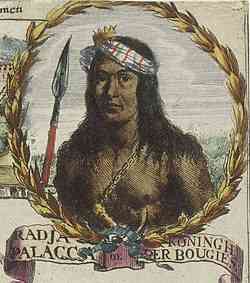 Arung Palakka, Raja Bone ke-15 (1672--1696). Sumber: Wikipedia