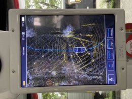 GPS dan Lidar terpantau di layar ini di dalam kendaraan (dok.pribadi)