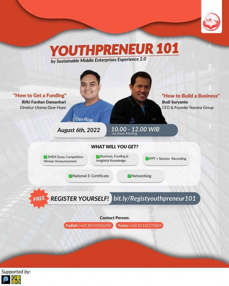 Gambar 1. Poster Youthpreneur, Salah Satu Event SMEX 2.0