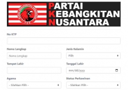 Kalau daftar jadi anggota partai bisa semudah ini, semoga ke depan lapor ke Bawaslu juga sama mudahnya. Gambar tangkap layar situs pimnas-pkn.id
