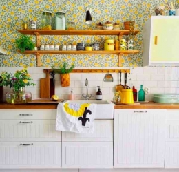 Desain dapur penuh warna, Foto : Pinterest