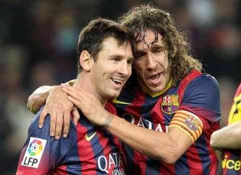 Foto Lionel Messi dan Carles Puyol saat berseragam Barcelona| (aset: medcom.id)