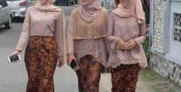 Model kebaya zaman sekarang yang dipadukan dengan hijab (masfikr.com)