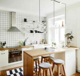 Desain dapur minimalis gaya Scandinavia, Foto : intwohomes.co.uk 
