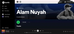 Screenshot Akun Resmi Alam Nuyah (Spotify)