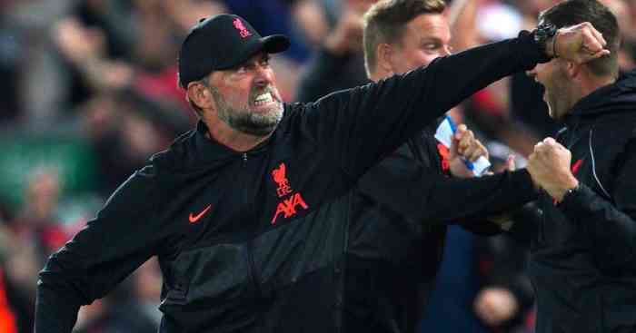 Sosok pelatih Liverpool, Jurgen Klopp yang tampak sumringah (football365.com)