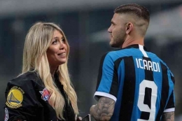 Wanda Nara dan Mauro Icardi. Foto: EMILIO ANDREOLI/GETTY IMAGES/AFP dipublikasikan kompas.com